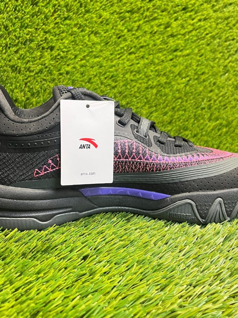 Anta Kai 1 Team Mens Size 10 Pink Black Blue Athletic Basketball Shoes Sneakers - Picture 4 of 10